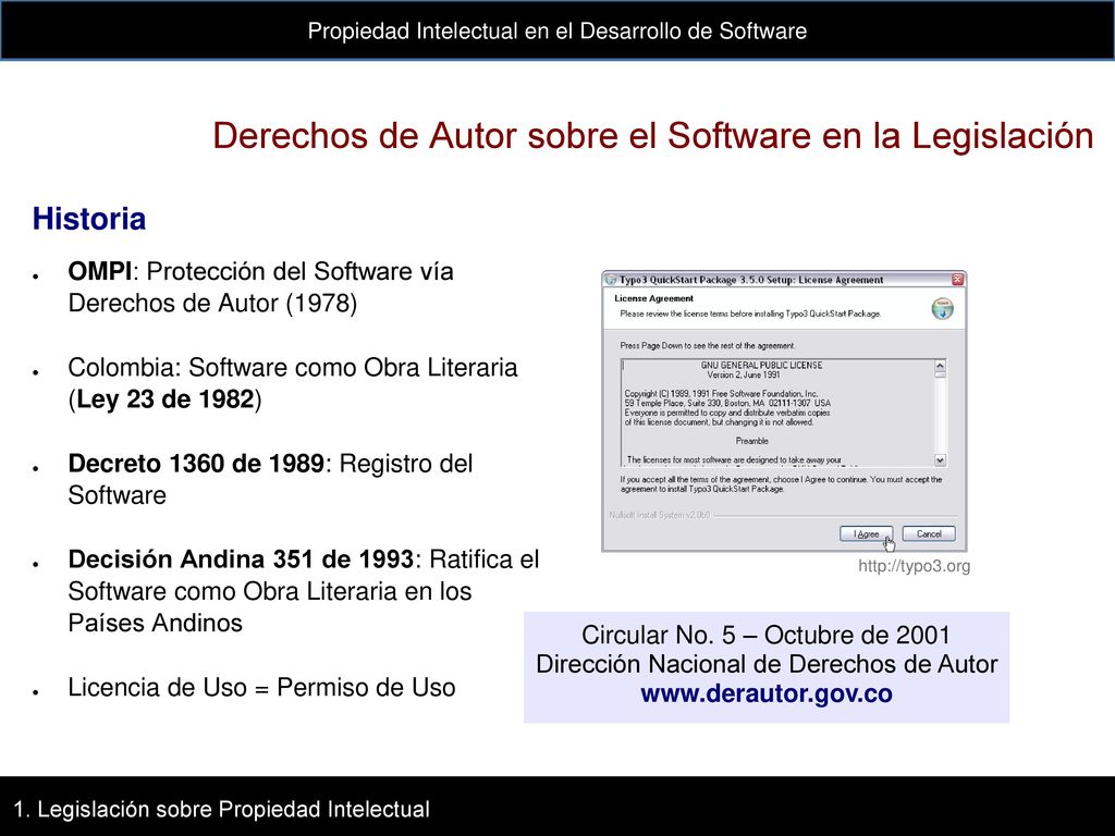 Derechos de Autor sobre el Software en la Legislación