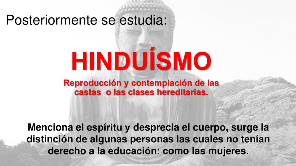 Reproducción y contemplación de las castas o las clases hereditarias.