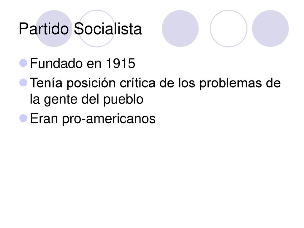 Partido Socialista Fundado en 1915