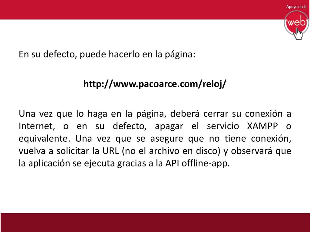 En su defecto, puede hacerlo en la página:   pacoarce
