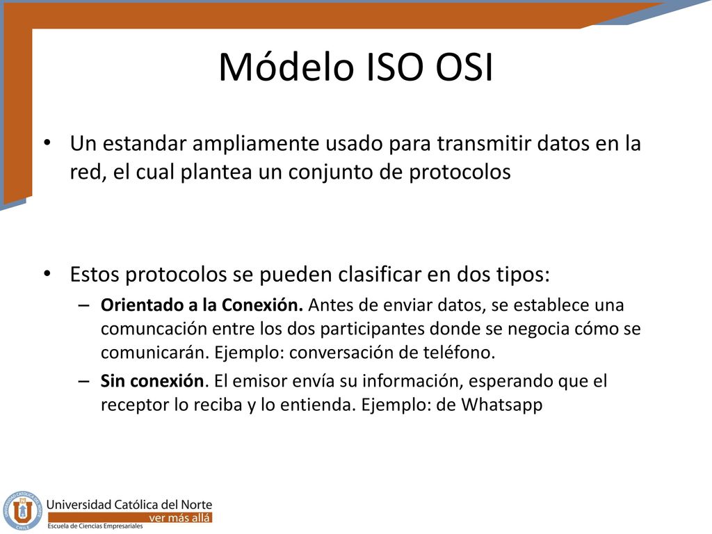 Módelo ISO OSI Un estandar ampliamente usado para transmitir datos en la red, el cual plantea un conjunto de protocolos.