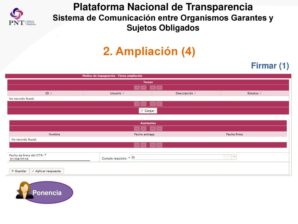 Plataforma Nacional de Transparencia Sistema de Comunicación entre Organismos Garantes y Sujetos Obligados