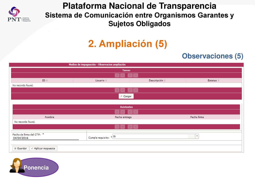 Plataforma Nacional de Transparencia Sistema de Comunicación entre Organismos Garantes y Sujetos Obligados