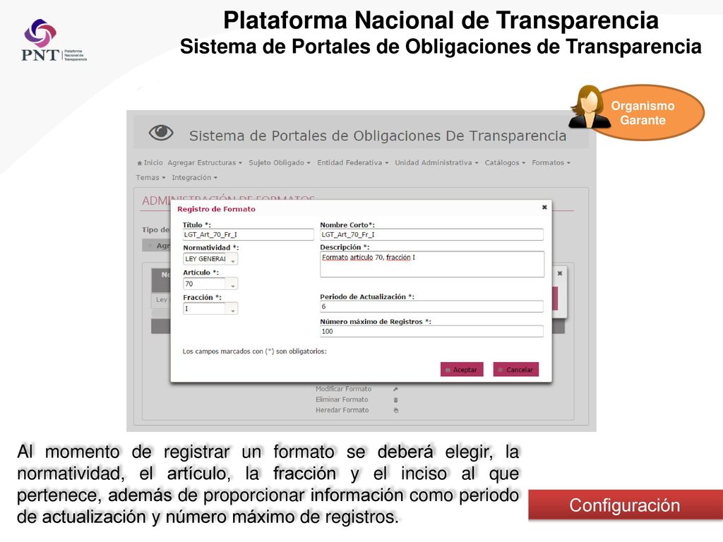 Plataforma Nacional de Transparencia Sistema de Portales de Obligaciones de Transparencia