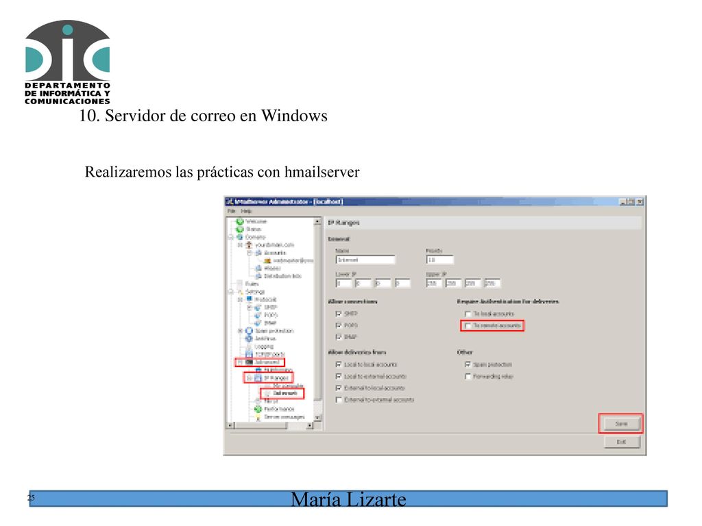 10. Servidor de correo en Windows