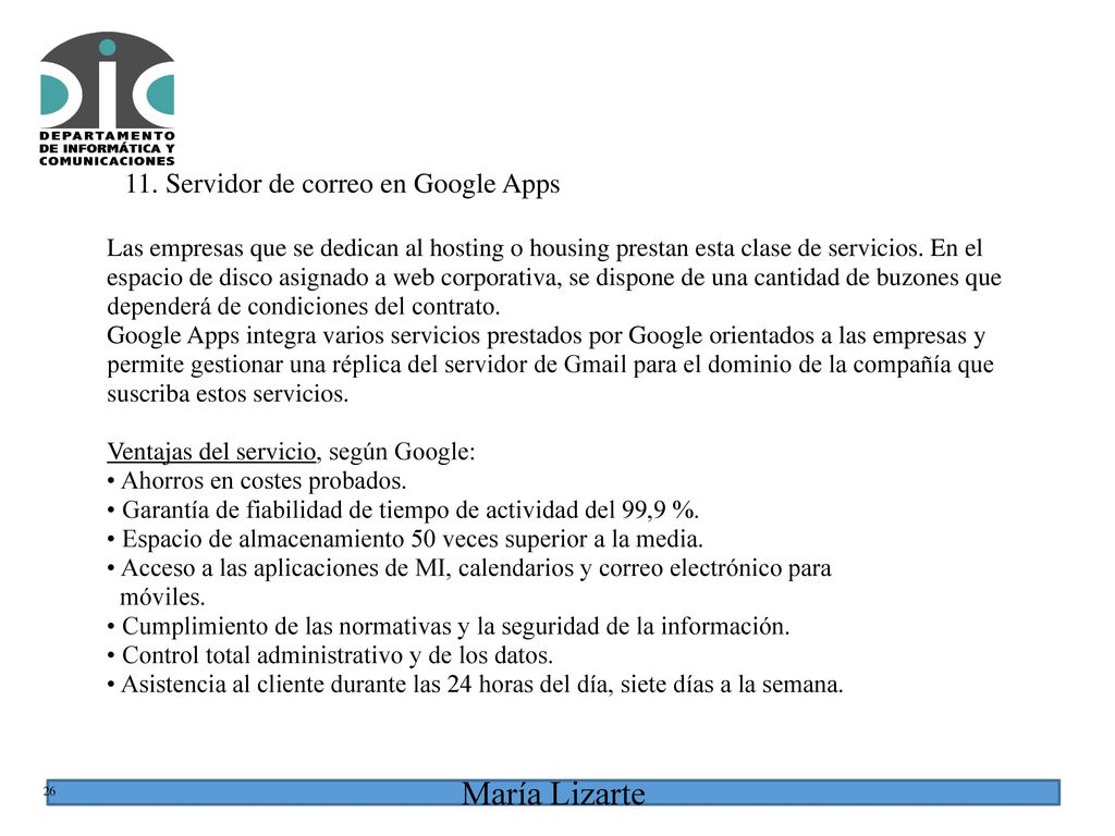 11. Servidor de correo en Google Apps