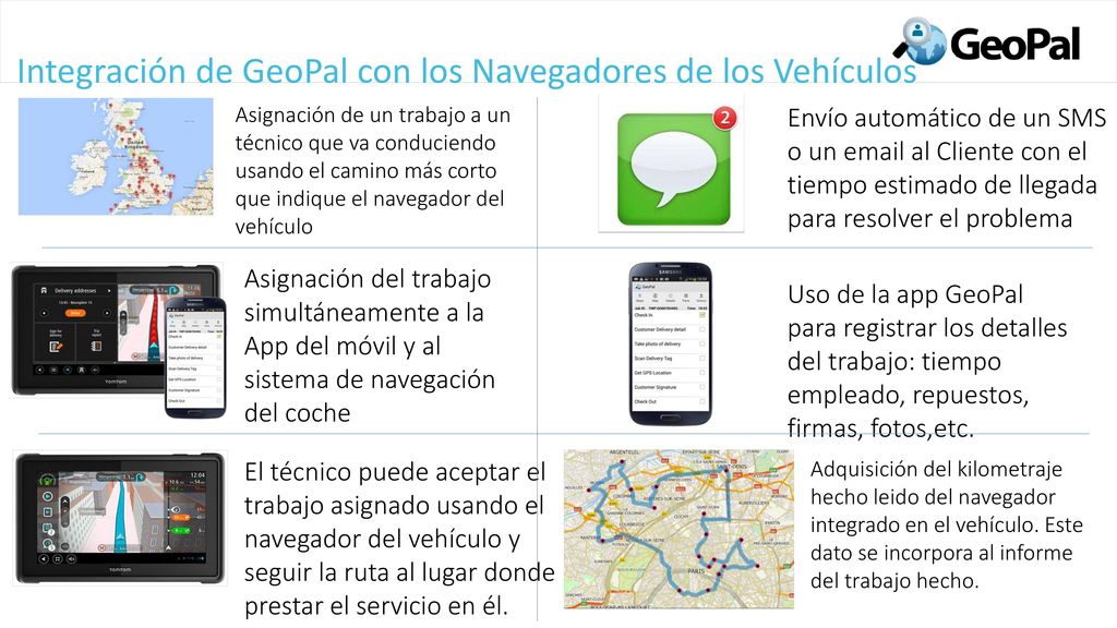 Integración de GeoPal con los Navegadores de los Vehículos