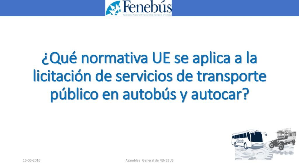 ¿Qué normativa UE se aplica a la licitación de servicios de transporte público en autobús y autocar