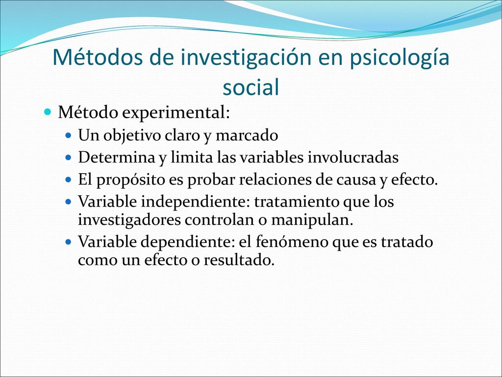 Métodos de investigación en psicología social