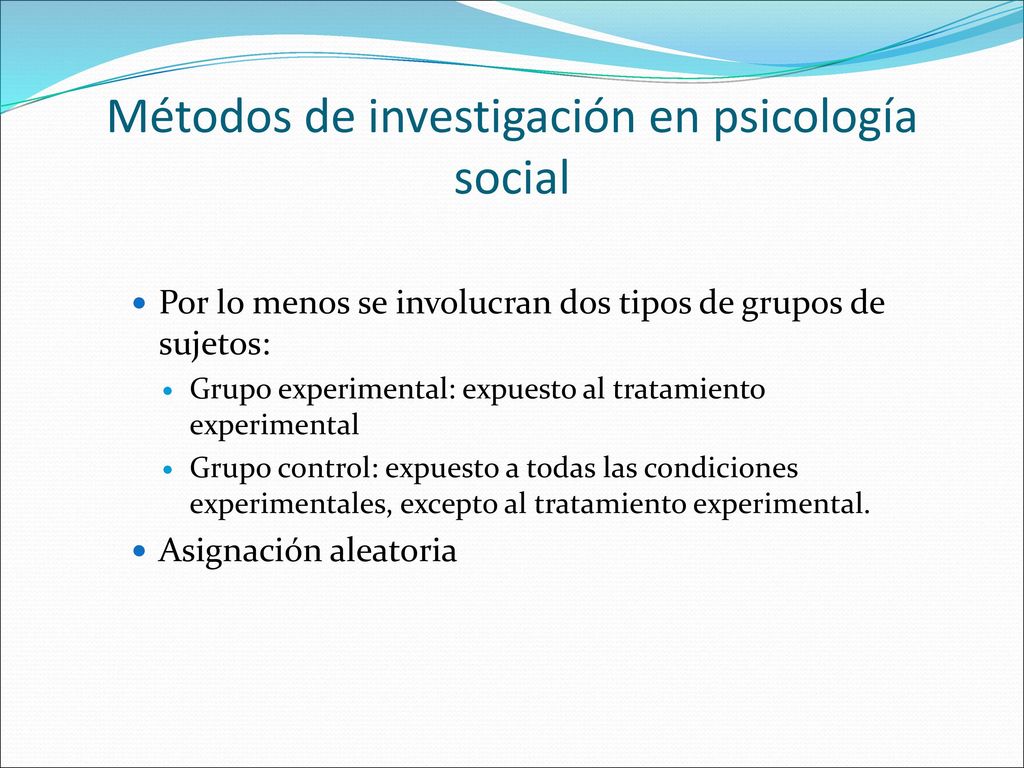 Métodos de investigación en psicología social