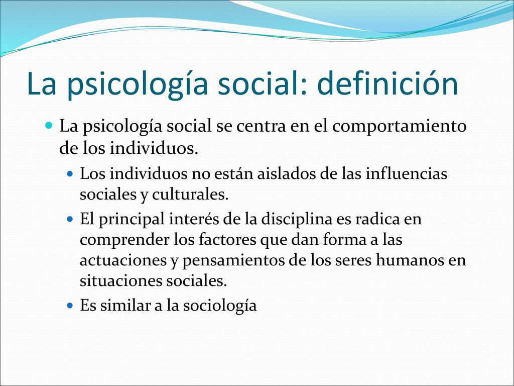 La psicología social: definición