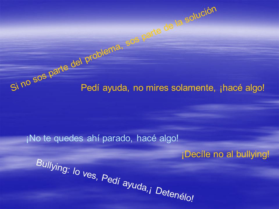Si no sos parte del problema, sos parte de la solución