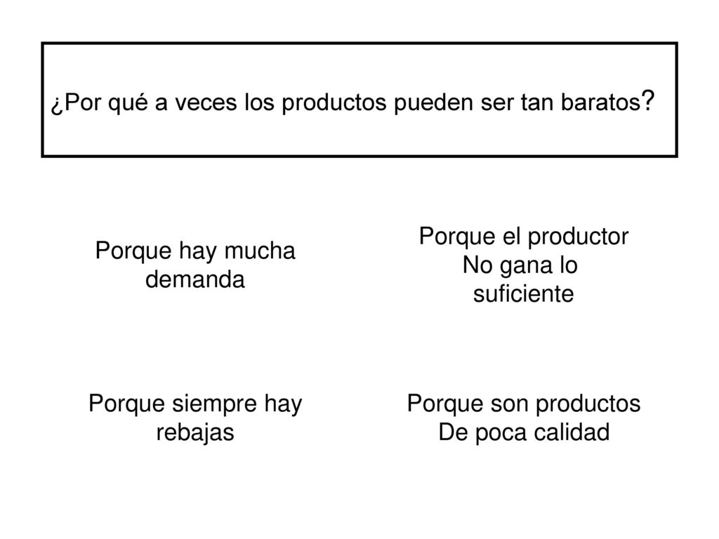 ¿Por qué a veces los productos pueden ser tan baratos
