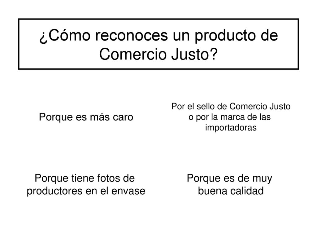 ¿Cómo reconoces un producto de Comercio Justo