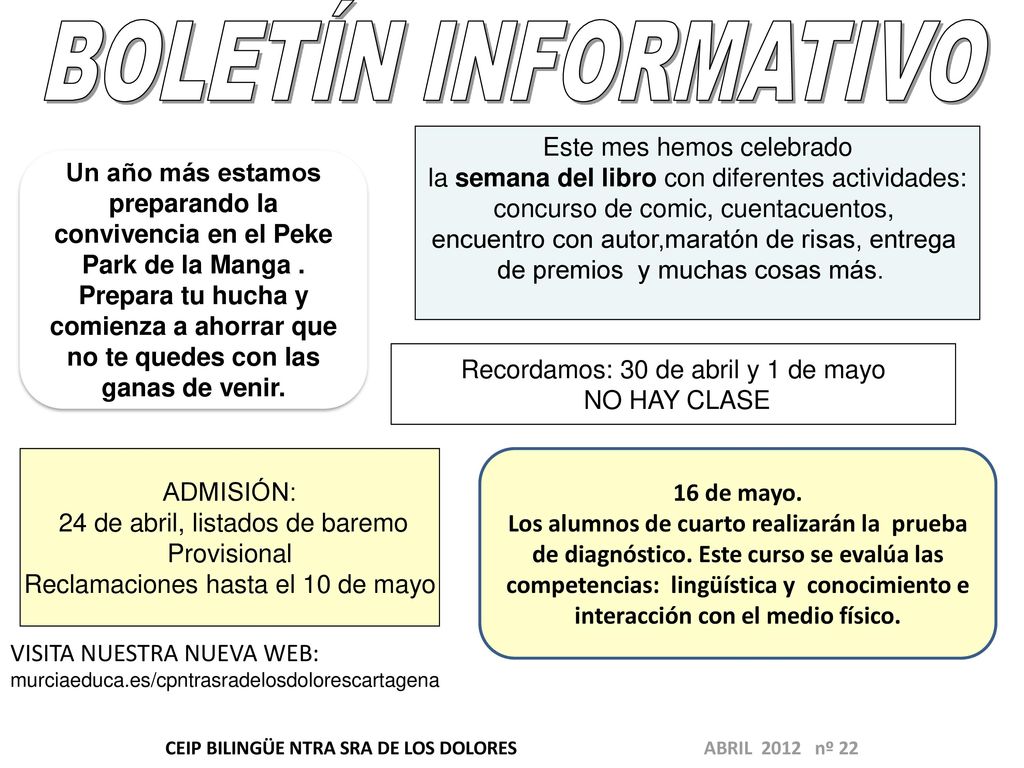 CEIP BILINGÜE NTRA SRA DE LOS DOLORES ABRIL 2012 nº 22