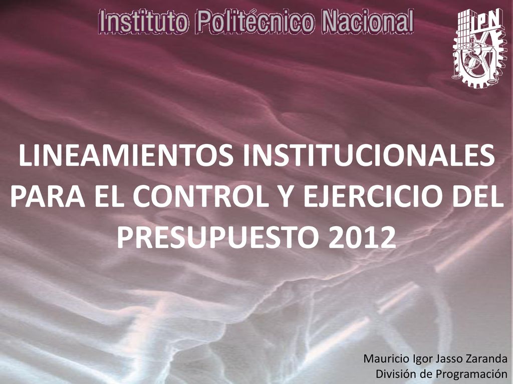 LINEAMIENTOS INSTITUCIONALES PARA EL CONTROL Y EJERCICIO DEL PRESUPUESTO 2012