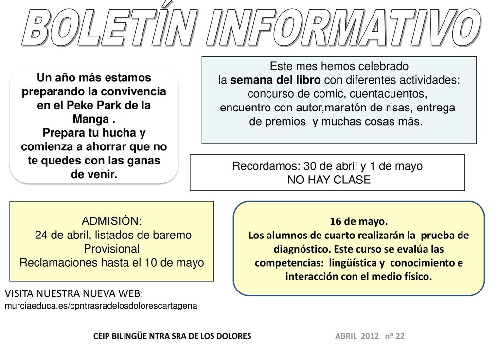 CEIP BILINGÜE NTRA SRA DE LOS DOLORES ABRIL 2012 nº 22