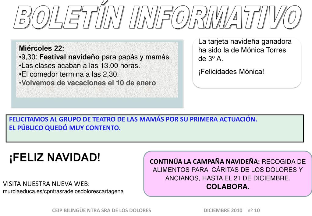 CEIP BILINGÜE NTRA SRA DE LOS DOLORES DICIEMBRE 2010 nº 10