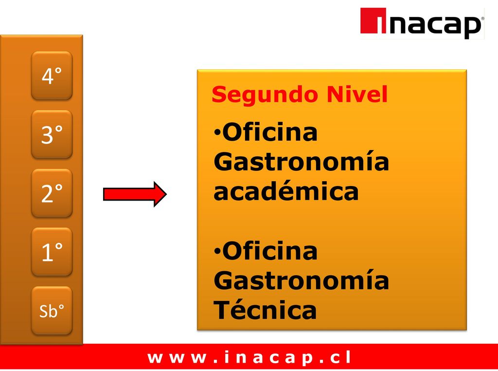 3° 2° 1° 4° Oficina Gastronomía académica Oficina Gastronomía Técnica
