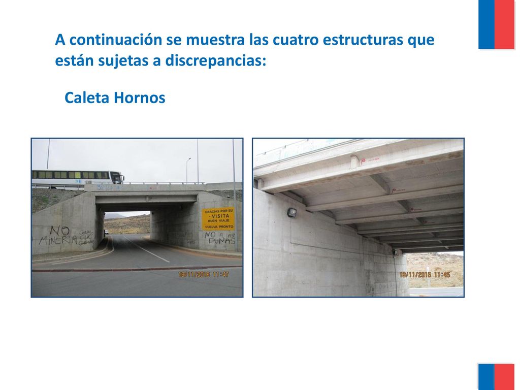 A continuación se muestra las cuatro estructuras que están sujetas a discrepancias: