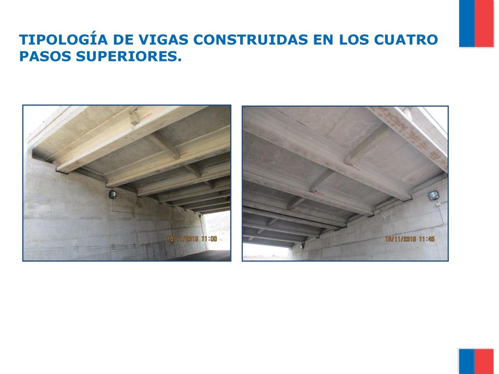 TIPOLOGÍA DE VIGAS CONSTRUIDAS EN LOS CUATRO PASOS SUPERIORES.