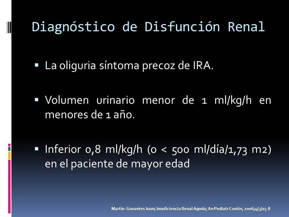 Diagnóstico de Disfunción Renal