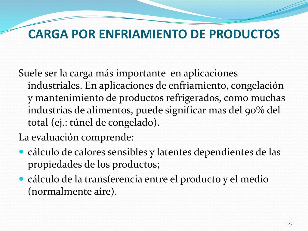 CARGA POR ENFRIAMIENTO DE PRODUCTOS