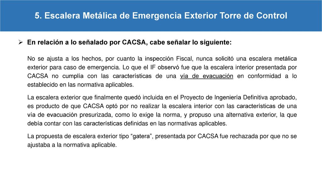 5. Escalera Metálica de Emergencia Exterior Torre de Control