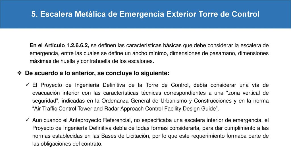 5. Escalera Metálica de Emergencia Exterior Torre de Control