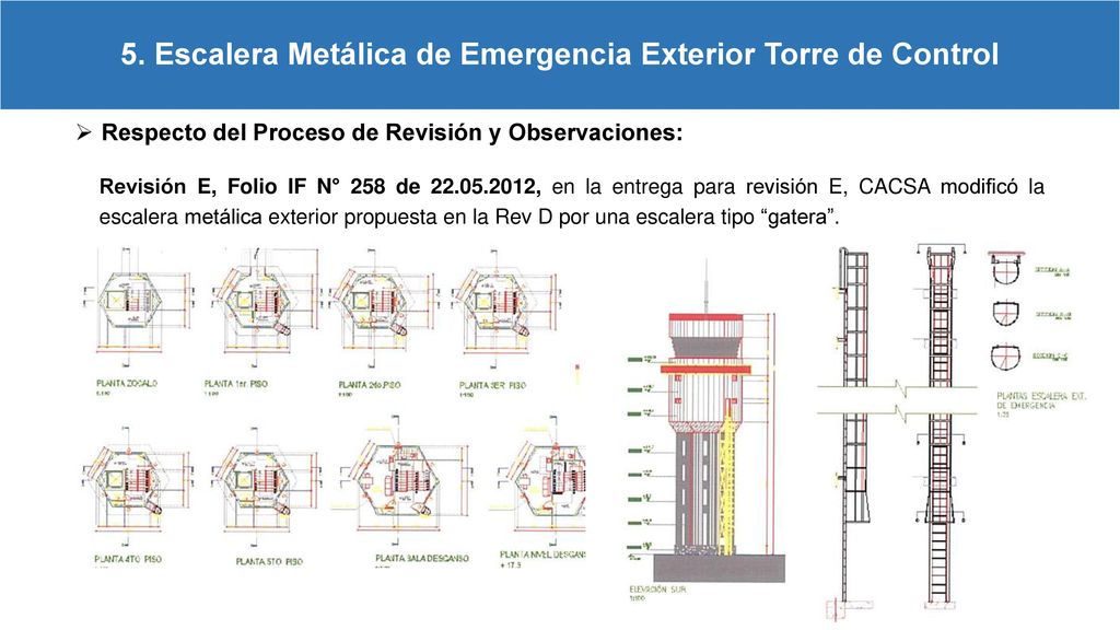 5. Escalera Metálica de Emergencia Exterior Torre de Control