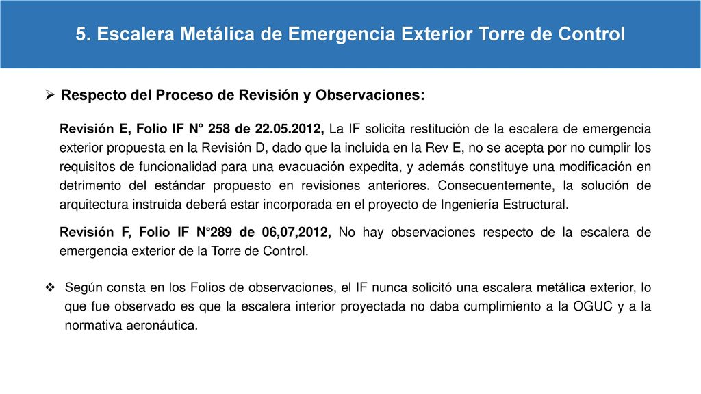 5. Escalera Metálica de Emergencia Exterior Torre de Control