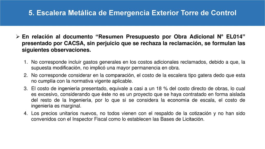 5. Escalera Metálica de Emergencia Exterior Torre de Control