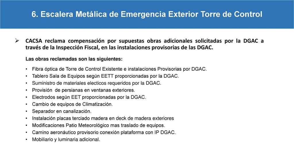 6. Escalera Metálica de Emergencia Exterior Torre de Control