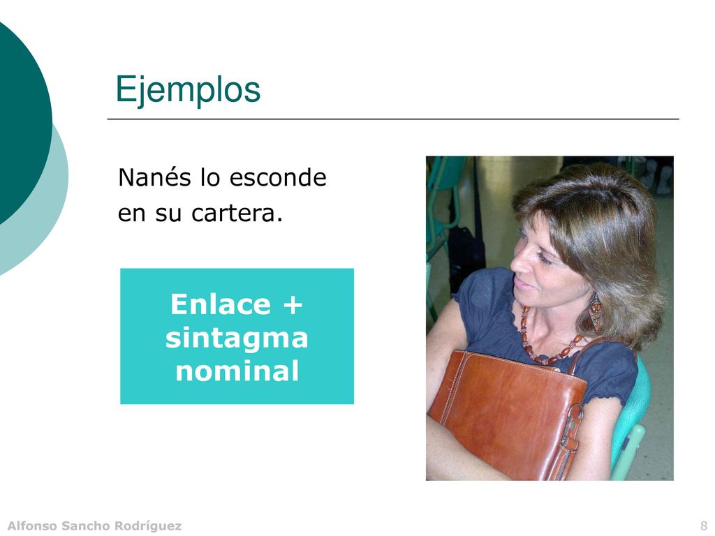 Enlace + sintagma nominal