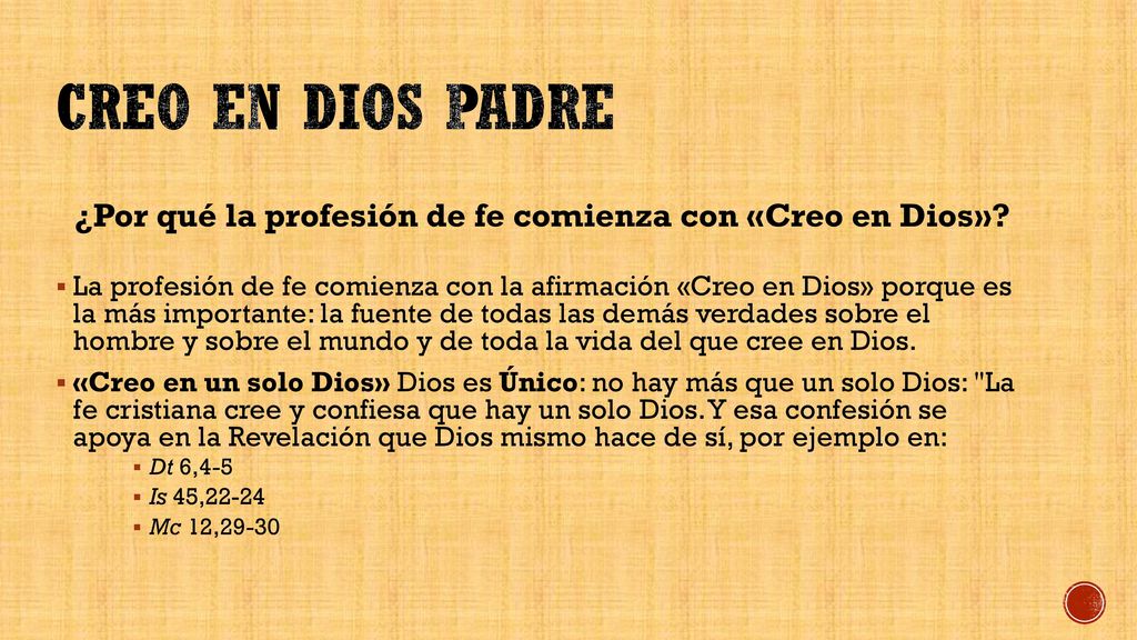 ¿Por qué la profesión de fe comienza con «Creo en Dios»