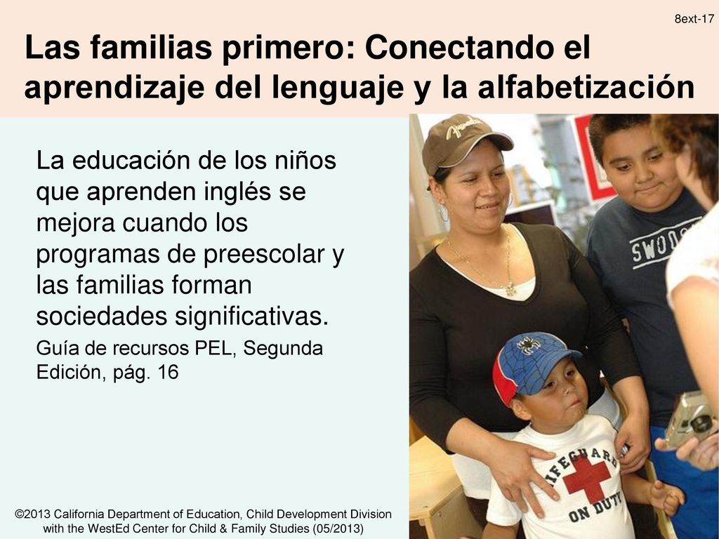 Las familias primero: Conectando el aprendizaje del lenguaje y la alfabetización