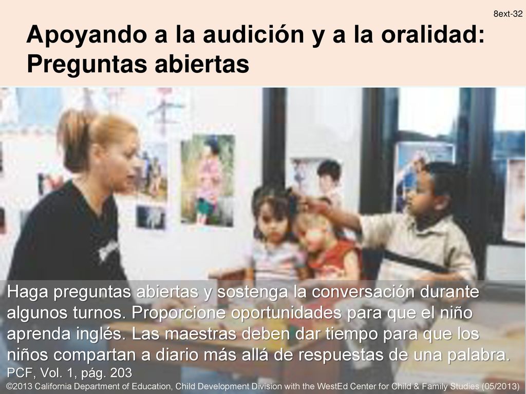 Apoyando a la audición y a la oralidad: Preguntas abiertas