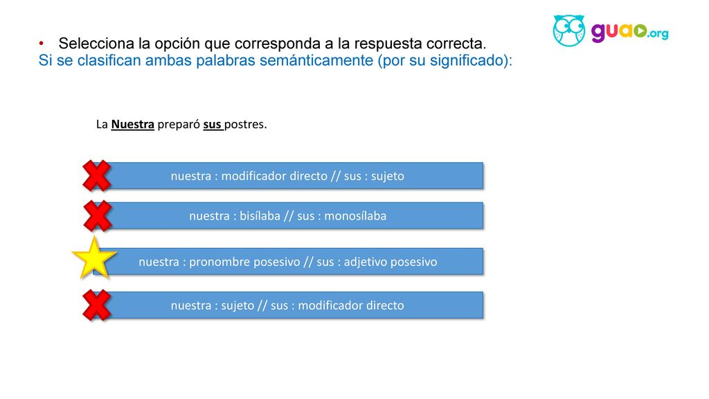 Selecciona la opción que corresponda a la respuesta correcta.