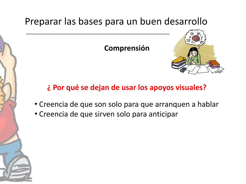 ¿ Por qué se dejan de usar los apoyos visuales