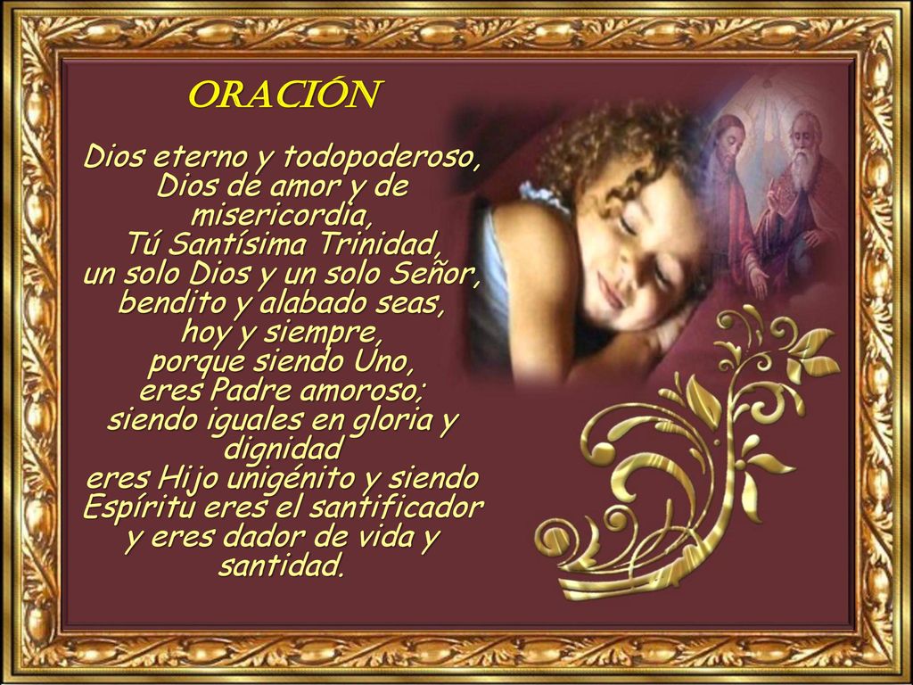 Oración Dios eterno y todopoderoso, Dios de amor y de misericordia,
