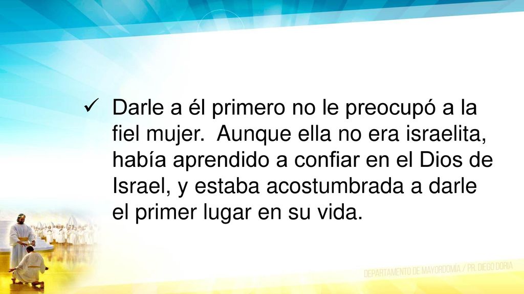 Darle a él primero no le preocupó a la fiel mujer