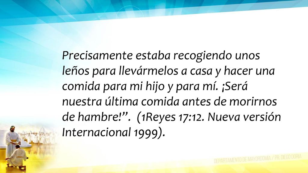 Precisamente estaba recogiendo unos leños para llevármelos a casa y hacer una comida para mi hijo y para mí.