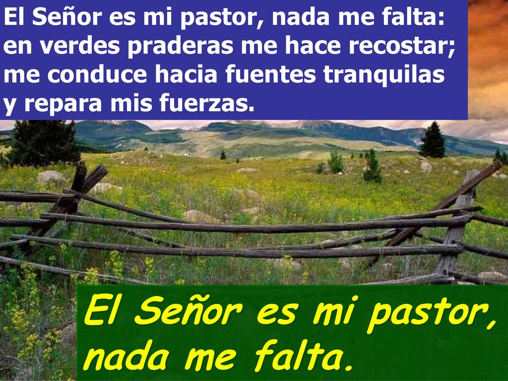 El Señor es mi pastor, nada me falta.