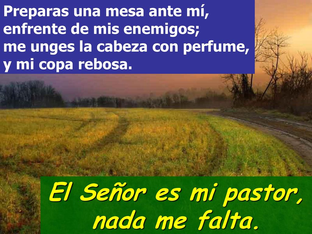 El Señor es mi pastor, nada me falta.