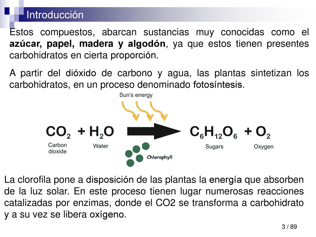 Estos compuestos, abarcan sustancias muy conocidas como el azúcar, papel, madera y algodón, ya que estos tienen presentes carbohidratos en cierta proporción.