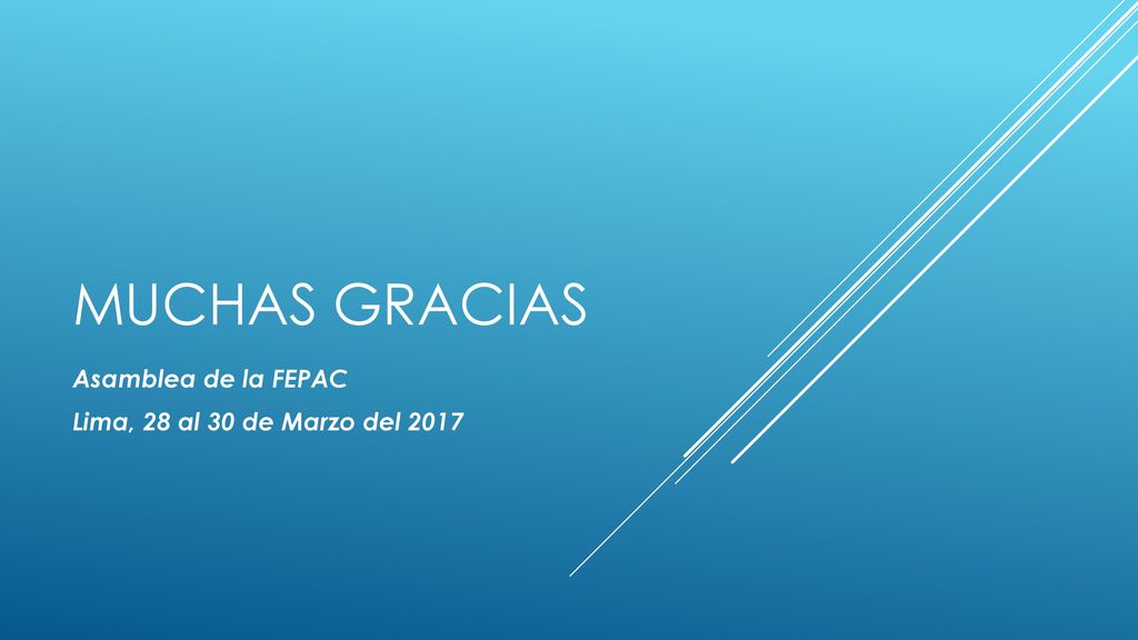 Asamblea de la FEPAC Lima, 28 al 30 de Marzo del 2017