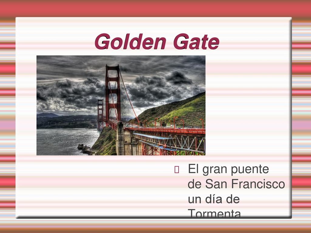 Golden Gate El gran puente de San Francisco un día de Tormenta