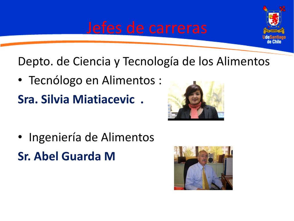 Jefes de carreras Depto. de Ciencia y Tecnología de los Alimentos