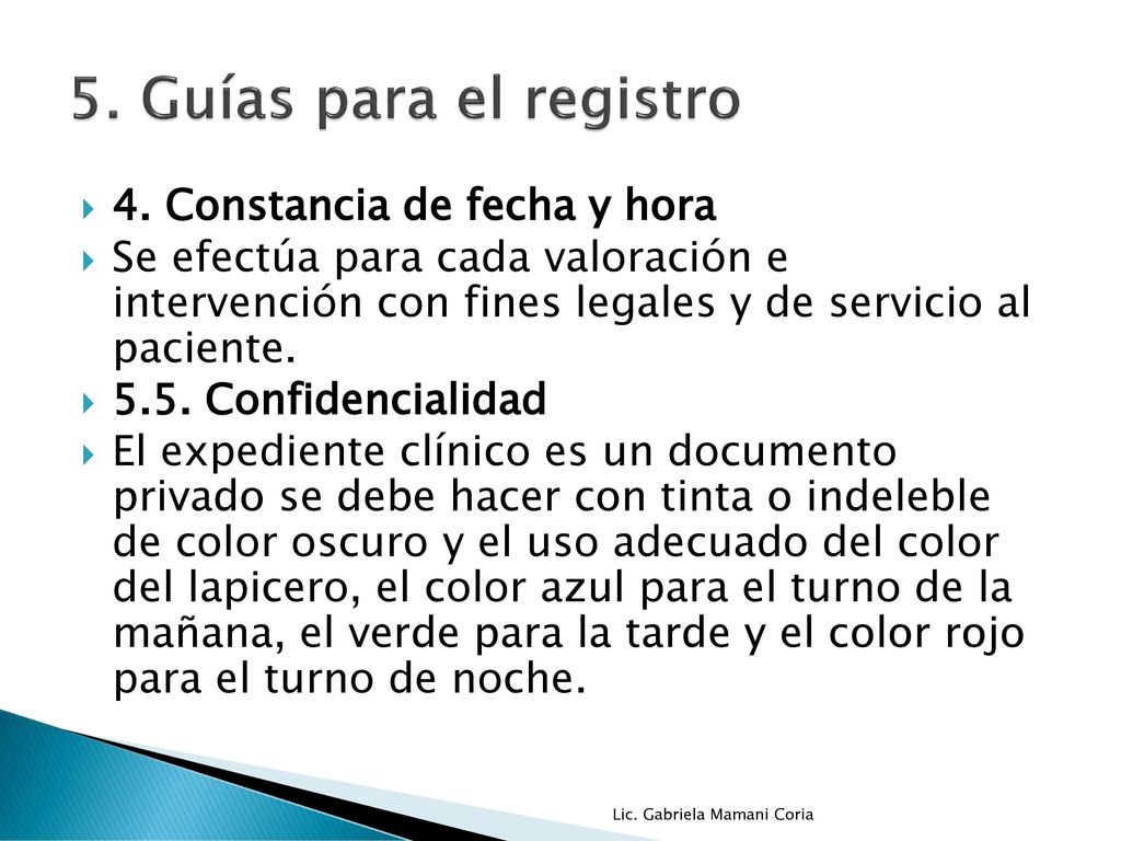 5. Guías para el registro 4. Constancia de fecha y hora