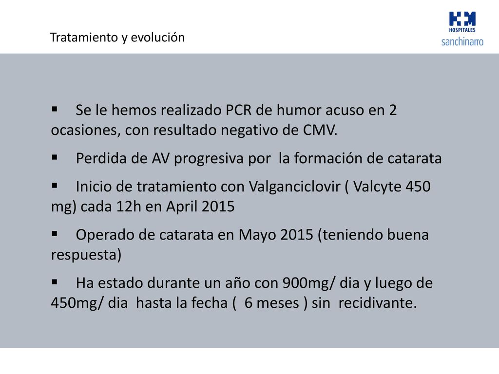 Perdida de AV progresiva por la formación de catarata